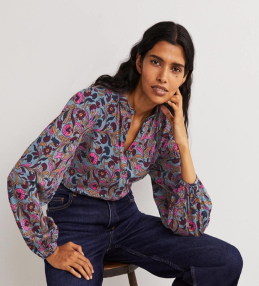 Boden Deep Sleeve Jersey Top